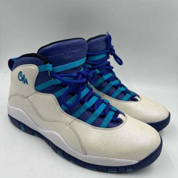 Nike Air Jordan 10 Retro Charlotte Hornets 2016 310805-107 Men’s Size 11 -VG - Picture 2 of 10